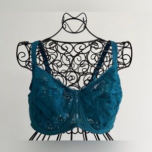 Simone Perele underwired bra and free panty in Baltic blue.